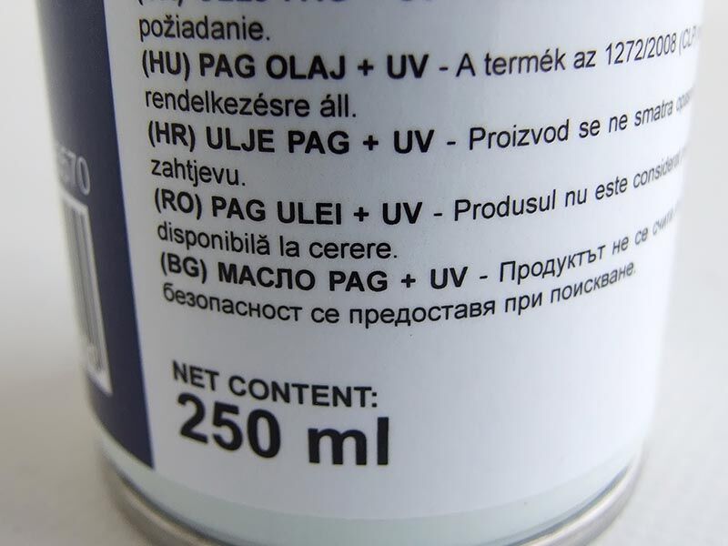 Масло pag 46 + uv боја 250ml за r134a