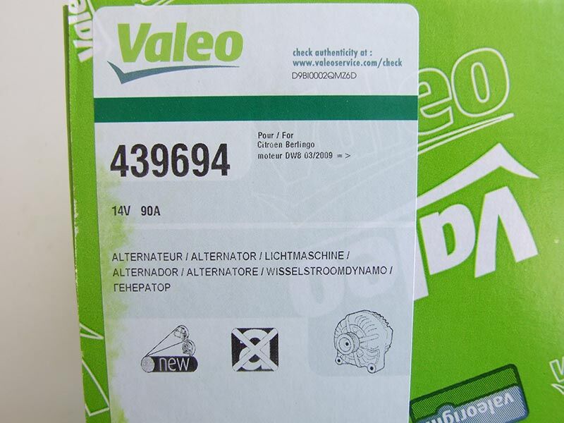 Алтернатор valeo 12v 90a 6pk peugeot 307 boxer jumper ducato