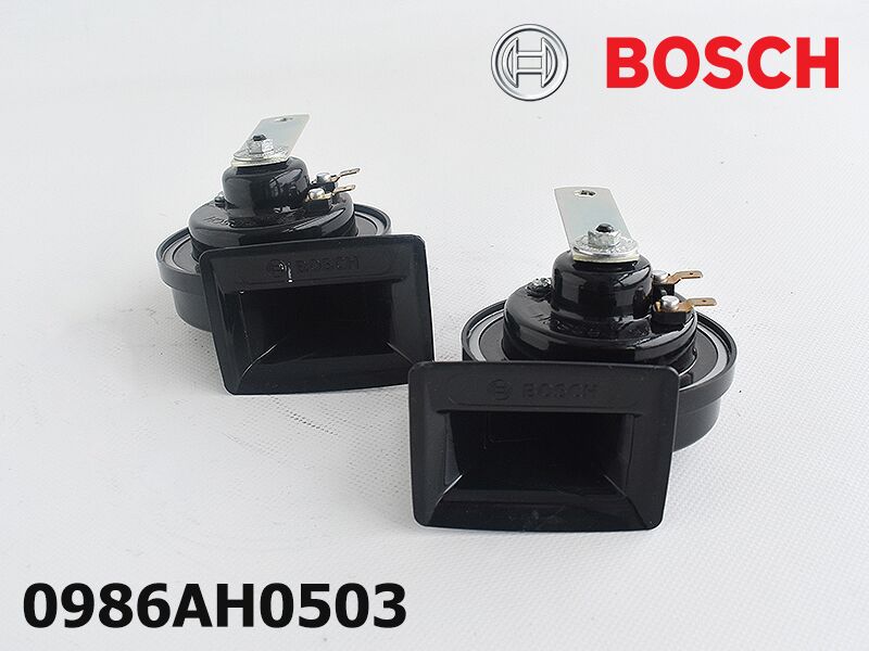 Сирена двогласна 12v bosch puz crna